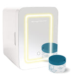Frigidaire 15 Can/10 Liter Beauty Lighted Mirror Mini Personal Fridge Cooler, White