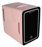 Frigidaire 15 Can/10 Liter Beauty Lighted Mirror Mini Personal Fridge Cooler, Pink