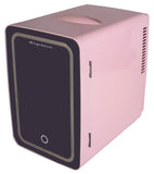 Frigidaire 15 Can/10 Liter Beauty Lighted Mirror Mini Personal Fridge Cooler, Pink