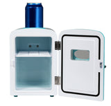 Frigidaire 6 +1 Can Mini Personal Fridge Cooler, With Cooling Can Holder On Top, Blue