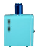 Frigidaire 6 +1 Can Mini Personal Fridge Cooler, With Cooling Can Holder On Top, Blue