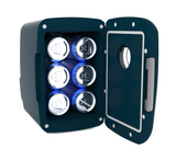 Frigidaire, 6 Can/4 Liter Mini Personal Fridge Cooler, With Bluetooth Speaker, Azure