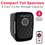 Frigidaire 6 Can/4 Liter Mini Personal Fridge Cooler With Bluetooth Speaker, Black