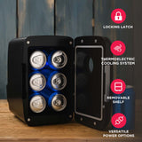 Frigidaire 6 Can/4 Liter Mini Personal Fridge Cooler With Bluetooth Speaker, Black