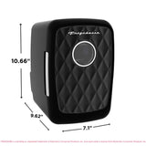 Frigidaire 6 Can/4 Liter Mini Personal Fridge Cooler With Bluetooth Speaker, Black