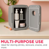Frigidaire 6 Can/4 Liter Mini Personal Fridge Cooler With Bluetooth Speaker Pewter
