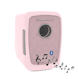 Frigidaire, 6 Can/4 Liter Mini Personal Fridge Cooler, With Bluetooth Speaker, Pink