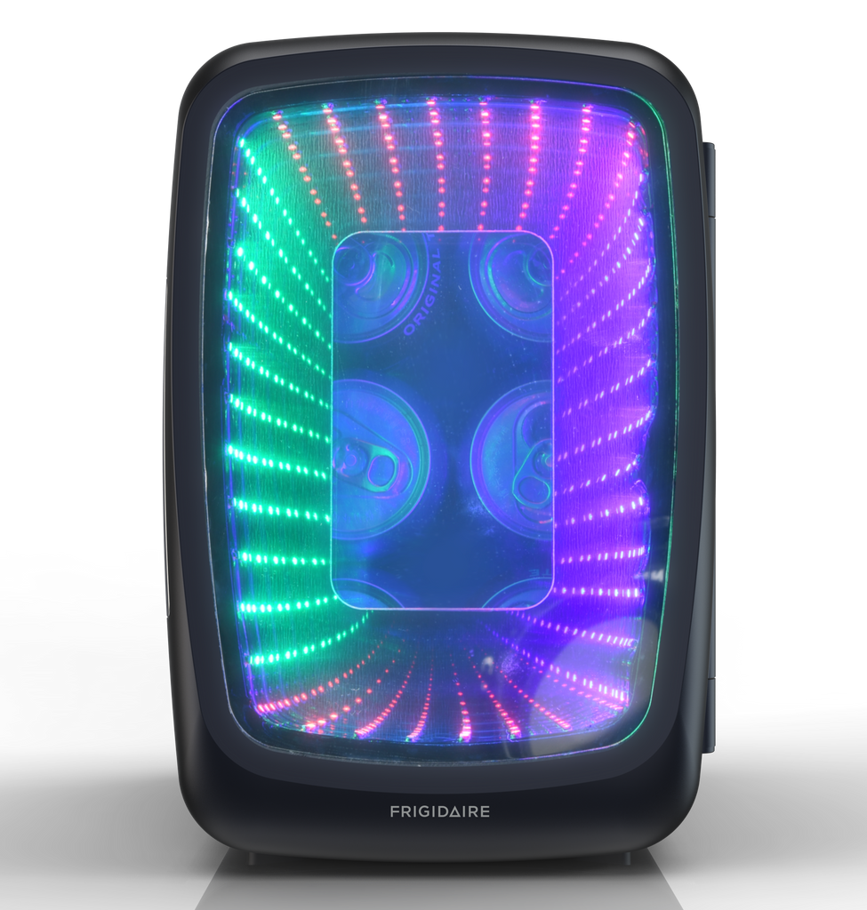 Frigidaire 6 Can/4 Liter LED Light Up Mini Personal Fridge Cooler, Black