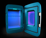 Frigidaire, 6 Can/4 Liter LED Light Up Mini Personal Fridge Cooler, Blue
