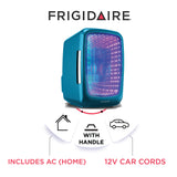 Frigidaire, 6 Can/4 Liter LED Light Up Mini Personal Fridge Cooler, Blue
