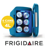 Frigidaire, 6 Can/4 Liter LED Light Up Mini Personal Fridge Cooler, Blue