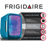 Frigidaire, 6 Can/4 Liter LED Light Up Mini Personal Fridge Cooler, Blue