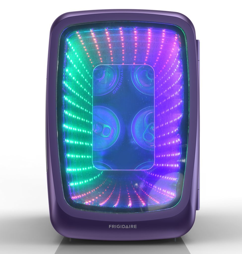 Frigidaire, 6 Can/4 Liter LED Light Up Mini Personal Fridge Cooler, Purple