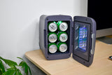 Frigidaire, 6 Can/4 Liter LED Light Up Mini Personal Fridge Cooler, Black