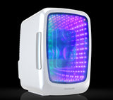 Frigidaire, 6 Can/4 Liter LED Light Up Mini Personal Fridge Cooler, White