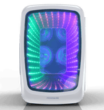 Frigidaire, 6 Can/4 Liter LED Light Up Mini Personal Fridge Cooler, White