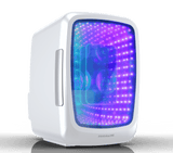 Frigidaire, 6 Can/4 Liter LED Light Up Mini Personal Fridge Cooler, White
