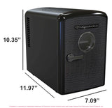 Frigidaire 9 Can/6 Liter Mini Personal Fridge Cooler, Black Crocodile