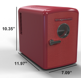 Frigidaire 9 Can/6 Liter Mini Personal Fridge Cooler, Red Crocodile