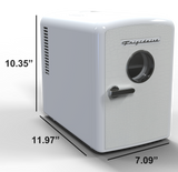 Frigidaire 9 Can/6 Liter Mini Personal Fridge Cooler, White Crocodile