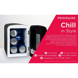 Frigidaire, 9 Can Retro Mini Personal Fridge Cooler, Stainless Steel