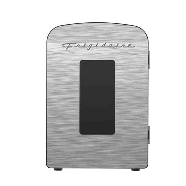 Frigidaire, 9 Can Retro Mini Personal Fridge Cooler, Stainless Steel