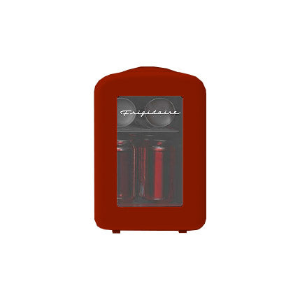 Frigidaire, 6 Can/4 Liter Mini Personal Fridge Cooler, Red