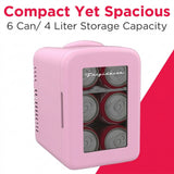 Frigidaire 6 Can/4 Liter Mini Personal Fridge Cooler, Pink