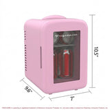 Frigidaire 6 Can/4 Liter Mini Personal Fridge Cooler, Pink