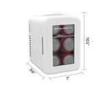 Frigidaire, 6 Can/4 Liter Mini Personal Fridge Cooler, White