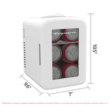 Frigidaire 6 Can/4 Liter Mini Personal Fridge Cooler, White