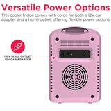 Frigidaire 6 Can/4 Liter Mini Personal Fridge Cooler, Pink