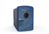Frigidaire, 9 Can/6 Liter Mini Personal Fridge Cooler, Denim Door, Indigo