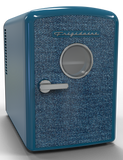 Frigidaire, 9 Can/6 Liter Mini Personal Fridge Cooler, Denim Door, Indigo
