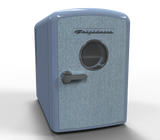 Frigidaire, 9 Can/6 Liter Mini Personal Fridge Cooler, Denim Door, Light Blue