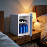Frigidaire, 9 Can/6 Liter Mini Personal Fridge Cooler, Denim Door, Light Blue