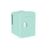 Frigidaire 6 +1 Can Mini Personal Fridge Cooler With Cooling Can Holder On Top, Mint