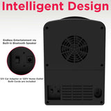 Frigidaire 6 Can/4 Liter Mini Personal Fridge Cooler with Bluetooth® Speaker, Black