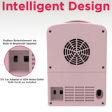 Frigidaire 6 Can/4 Liter Mini Personal Fridge Cooler With Bluetooth® Speaker, Pink