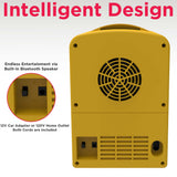 Frigidaire 6 Can/4 Liter Mini Personal Fridge Cooler With Bluetooth® Speaker, Yellow