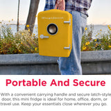 Frigidaire 6 Can/4 Liter Mini Personal Fridge Cooler With Bluetooth® Speaker, Yellow