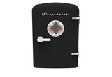 Frigidaire, 9 Can/6 Liter Mini Retro Personal Fridge, BLACK