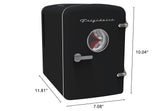 Frigidaire, 9 Can/6 Liter Mini Retro Personal Fridge, BLACK
