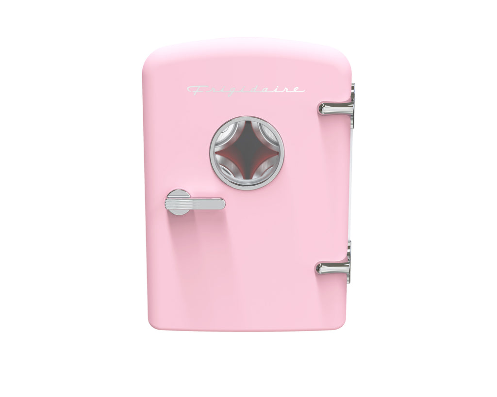 Frigidaire, 9 Can/6 Liter Mini Retro Personal Fridge, PINK