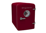 Frigidaire, 9 Can/6 Liter Mini Retro Personal Fridge, Red