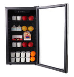 Frigidaire, 3.4 Cu. Ft. Glass Door Compact Refrigerator, Stainless Steel