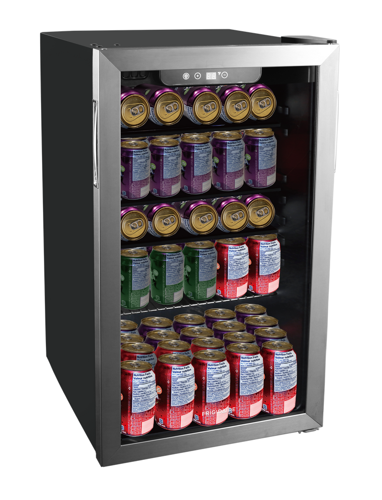 Frigidaire, 3.4 Cu. Ft. Glass Door Compact Refrigerator, Stainless Steel