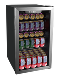 Frigidaire, 3.4 Cu. Ft. Glass Door Compact Refrigerator, Stainless Steel