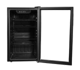 Frigidaire, 3.4 Cu. Ft. Glass Door Compact Refrigerator, Stainless Steel