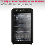 Frigidaire 3.3 Cu. Ft. Compact Retro Refrigerator, Glass Door, Black